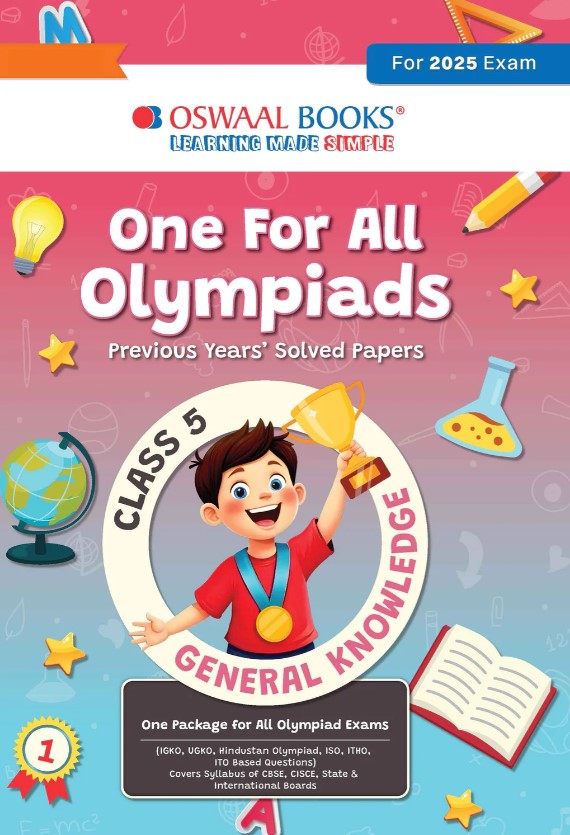 Oswaal One for All Olympiads Chapter-wise Previous Years Solved Papers, Prep-Guide Class 5 General Knowledge For 2025 Exam